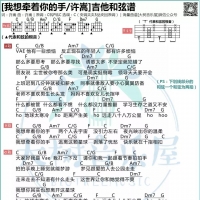 许嵩《我想牵着你的手》吉他和弦谱【大树音乐屋】