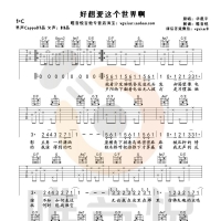 《好想爱这个世界啊》吉他谱C调及教学视频【唯音悦吉他】