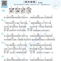 卓文萱《爱的城堡》吉他谱【白熊音乐】