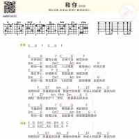 余佳运《和你》吉他和弦谱C调|歌词【白熊音乐】