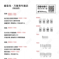 万能青年旅店《秦皇岛》简易谱【南音吉他】