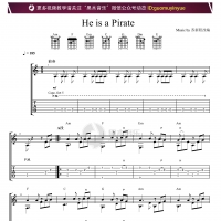 加勒比海盗主题曲He is a Pirate指弹吉他曲谱【果木音乐】