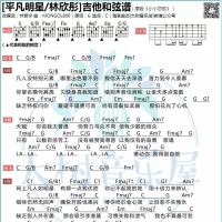 林欣彤粤语版《平凡明星》吉他谱【大树音乐屋】