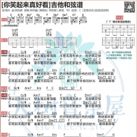 《你笑起来真好看》吉他弹唱曲谱【大树音乐屋】