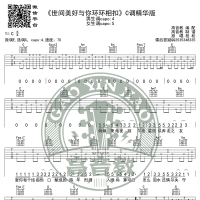 柏松《世间美好与你环环相扣》吉他谱吉他弹唱教学C调精华版 高音教 ...