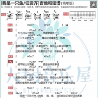 任贤齐/落日飞车《我是一只鱼》吉他谱及教学视频【大树音乐屋】 ...