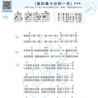 花儿乐队《我的果汁分你一半》吉他谱G调及歌词【白熊音乐】 ...