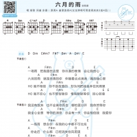 胡歌《六月的雨》吉他谱及歌词【白熊音乐】