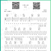 [抖音热歌]张雨生《口是心非》吉他谱 中弦音乐