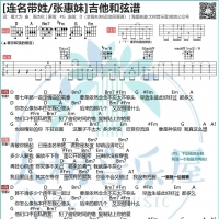 张惠妹《连名带姓》吉他谱及教学视频【大树音乐屋】