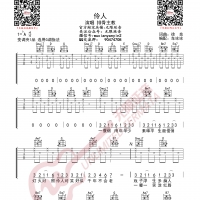 排骨教主 伶人 吉他谱 古风歌曲 无限延音编配
