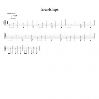 [friendships指弹吉他谱]《friendships》指弹吉他谱