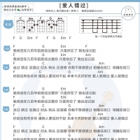 告五人《爱人错过》尤克里里谱C调【白熊音乐】