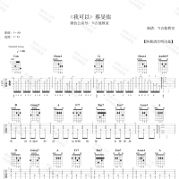 [我可以吉他谱]蔡旻佑《我可以》吉他谱 7t吉他教室