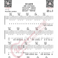 陈奕迅/王菲 因为爱情 吉他谱 无限延音编配