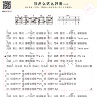 [我怎么这么好看吉他谱]大张伟《我怎么这么好看》吉他谱 女生版 白熊音乐 ...