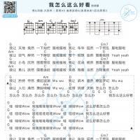 [我怎么这么好看吉他谱]我怎么这么好看吉他谱 大张伟 白熊音乐 ...