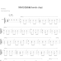 [98k吉他谱]98k指弹吉他谱 吃鸡前奏 高清无码