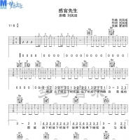 [抖音热歌]感官先生吉他谱G调 刘凤瑶 梦马音乐