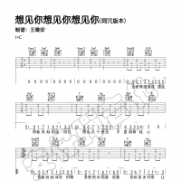 阿冗《想见你想见你想见你》吉他谱C调及教学视频 安仔弹吉他 ...
