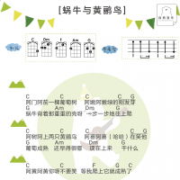 [儿歌]蜗牛与黄鹂鸟尤克里里谱及教学视频  白熊音乐