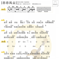[女生版]恋恋风尘尤克里里谱 老狼 白熊音乐