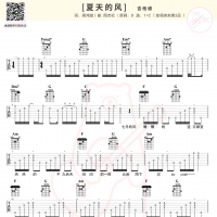 温岚《夏天的风》吉他谱及教学视频 白熊音乐
