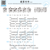 [盛夏光年吉他谱]五月天《盛夏光年》吉他和弦谱 白熊音乐