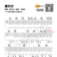 陈洁仪《喜欢你》吉他谱及教学视频 安仔弹吉他