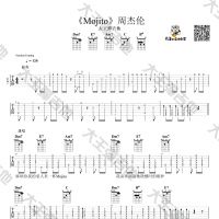 周杰伦mojito吉他谱 完整版 大王弹吉他
