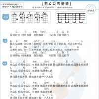 朱主爱《老公公老婆婆》尤克里里谱及教学视频 白熊音乐