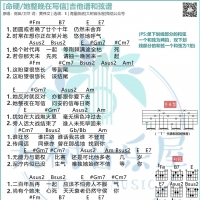 侧田《命硬》卫兰《她整晚在写信》吉他和弦谱 大树音乐屋