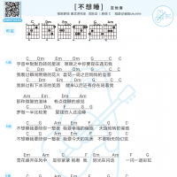 梁静茹/周深 不想睡吉他和弦谱 白熊音乐