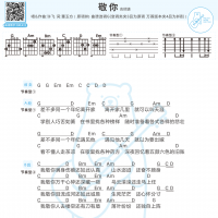 [乘风破浪的姐姐]许飞 敬你吉他和弦谱 白熊音乐