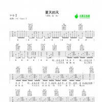 [抖音热歌]温岚 夏天的风原版吉他谱 吉他谱快搜