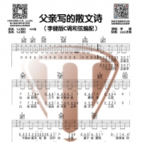 李健 父亲写的散文诗C调吉他谱 山山吉他