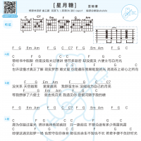 黎林添娇 星月糖吉他和弦谱及歌词 白熊音乐