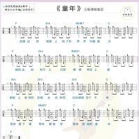 尤克里里教学：三级曲目《童年》弹唱教学视频含尤克里里谱 ...