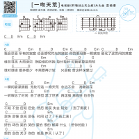 [一吻天荒吉他谱]胡歌《一吻天荒》吉他谱及歌词 白熊音乐