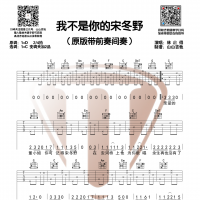 [民谣]林啟得《我不是你的宋冬野》超原版带前奏间奏C调吉他谱 山山吉他 ...
