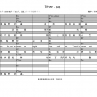 [Triste吉他谱 ]张悬《Triste》吉他谱  飞啦不休