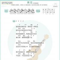 [男生版]张震岳《再见》尤克里里弹唱谱 白熊音乐