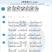许嵩《清明雨上》和弦吉他谱及歌词 白熊音乐