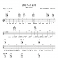 感谢你曾来过吉他谱 Ayo97/周思涵 第7城市