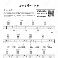 [女生版]陈粒《易燃易爆炸》吉他谱及教学视频 Nancy南音吉他