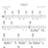 [生而为人吉他谱]尚士达《生而为人》吉他谱 第7城市