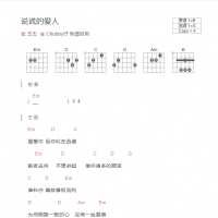 王杰《说谎的爱人》和弦吉他谱