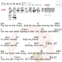 [女生版]Fly Me To The Moon尤克里里谱  白熊音乐