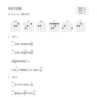 王杰《她的背影》和弦吉他谱