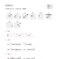 甄妮/罗文《铁血丹心》和弦吉他谱